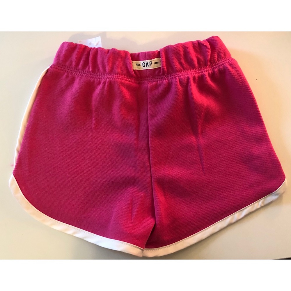 NEW NWT GAP Fuchsia Toddler Shorts - Picture 2 of 4